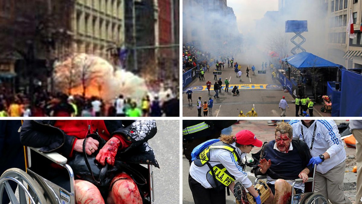 Minst 170 personer skadades, och tre dog, vid bombdådet i Boston.